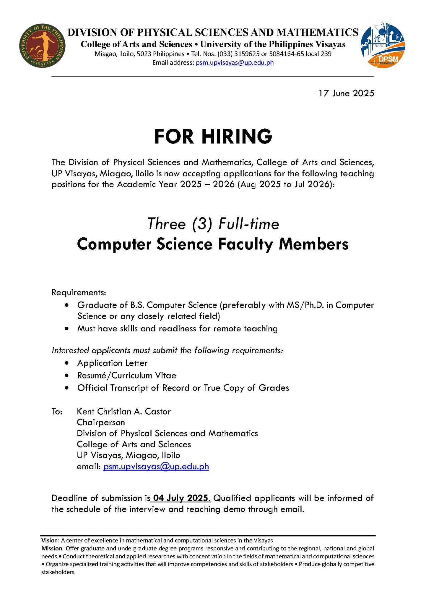 Computer Science Hiring